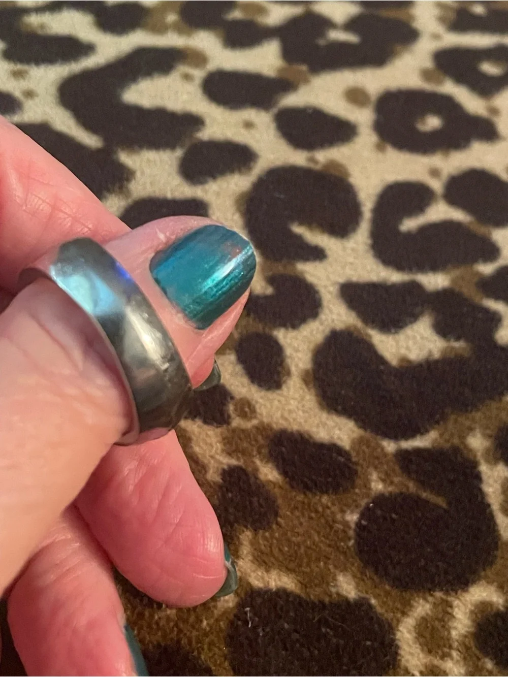 Stainless steel Men's Silver Cross Signet Ring - Black Accents sz 12